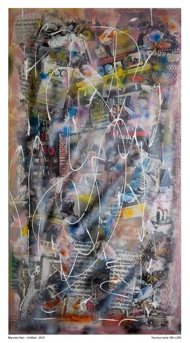 Original Abstract Collage by Maurizio Neri