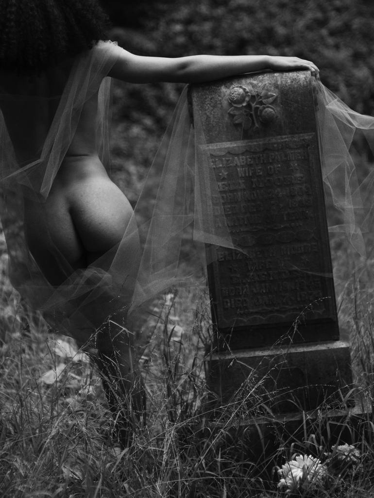 Nude in the cemetery Photography by Argun Tekant | Saatchi Art