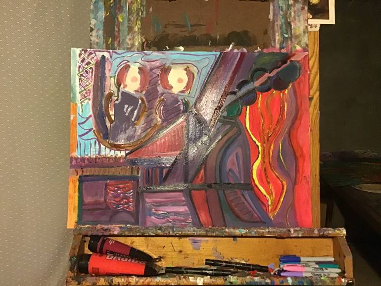 Original Abstract Expressionism Abstract Painting by Carl Bowlby