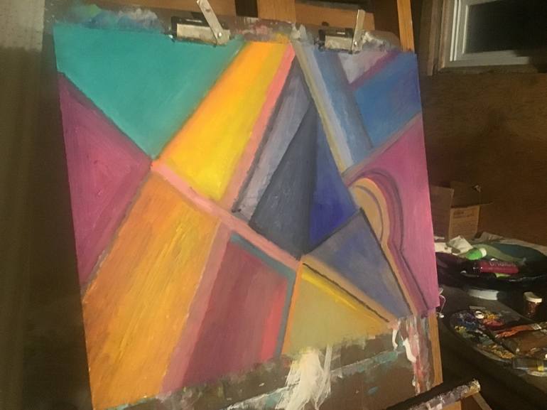 Original Abstract Geometric Painting by Carl Bowlby