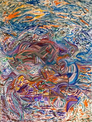 Original Abstract Expressionism Fish Paintings by Carl Bowlby
