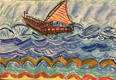 Original Expressionism Boat Drawings by Carl Bowlby