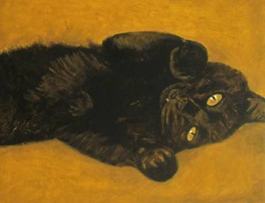 Original Fine Art Cats Paintings by Holly Winters