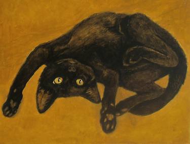 Original Fine Art Cats Paintings by Holly Winters