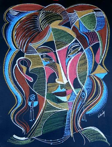 Print of Cubism Abstract Drawings by Vadim Vaskovsky