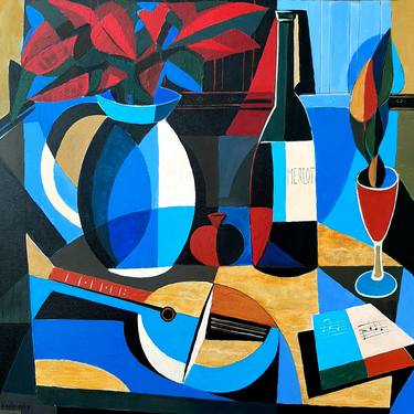 Print of Cubism Food & Drink Paintings by Vadim Vaskovsky