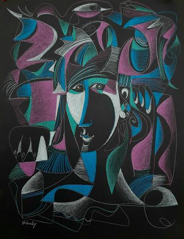 Print of Abstract Women Drawings by Vadim Vaskovsky