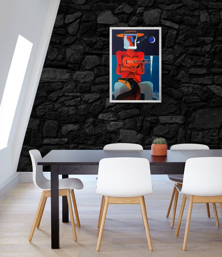 Original Cubism Men Painting by Vadim Vaskovsky