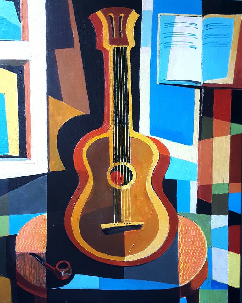 cubism picasso guitar