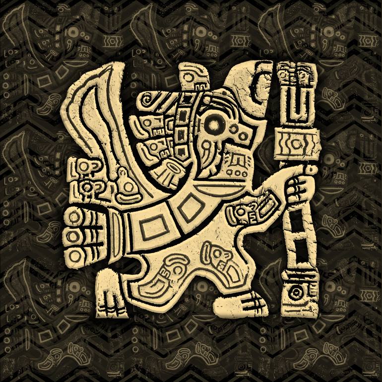 aztec eagle drawing