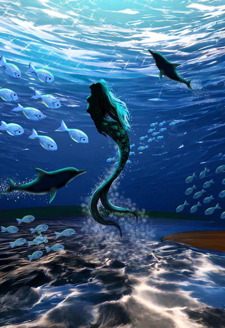 Mermaid Magical Ocean Spirit - Print