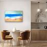 Painting in modern kitchen/diner.