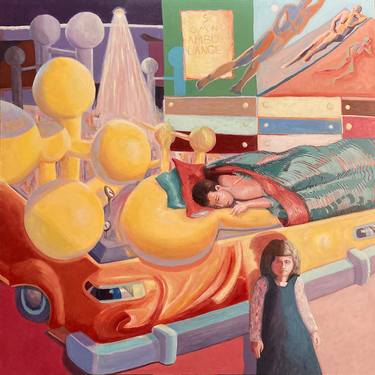 Saatchi Art Artist Tom McIntire; Paintings, “Somnambulance 1: Virgile and Ray Slumber Party” #art