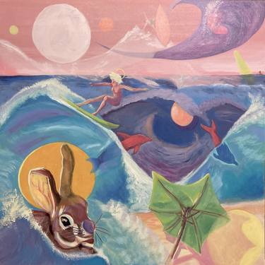 Saatchi Art Artist Tom McIntire; Paintings, “Beach 41 - Bunny Angel, You're an Angel to Me” #art