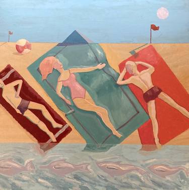 Original Surrealism Beach Paintings by Tom McIntire