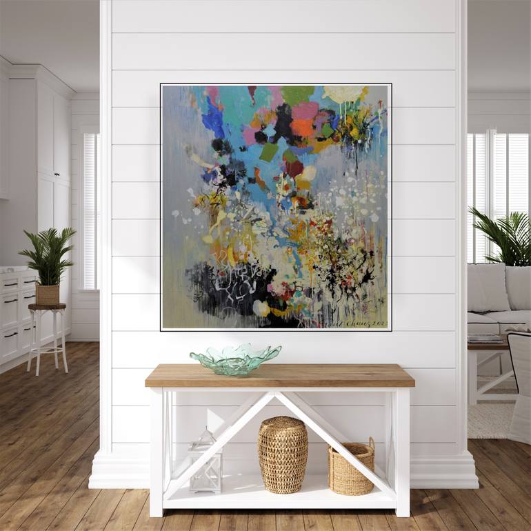 Original Abstract Expressionism Abstract Painting by Paul Chang