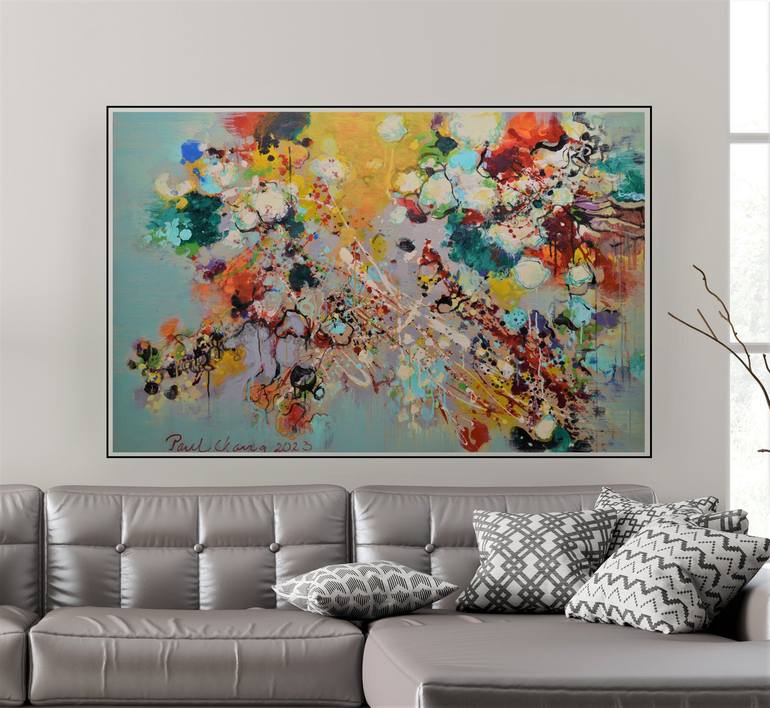 Original Abstract Expressionism Abstract Painting by Paul Chang