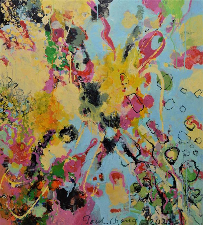 Original Abstract Expressionism Abstract Paintings by Paul Chang