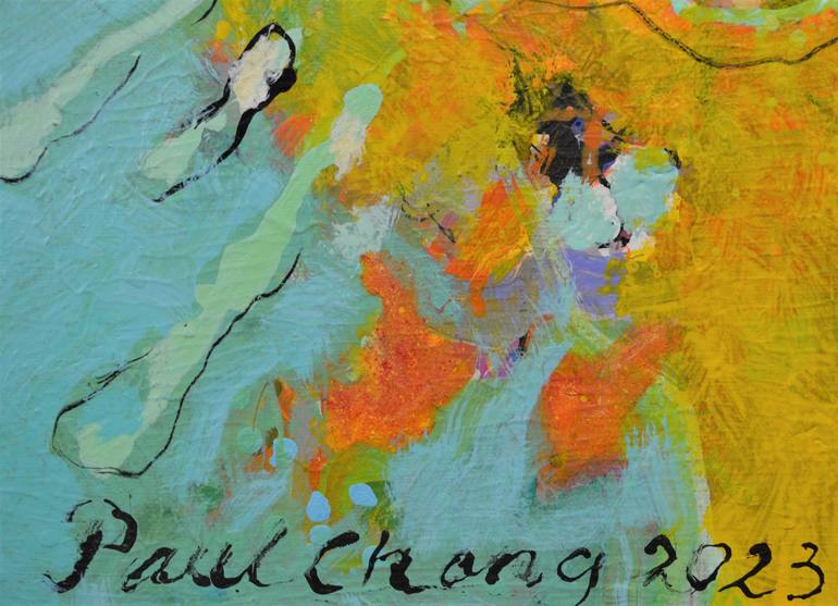 Original Abstract Expressionism Abstract Painting by Paul Chang