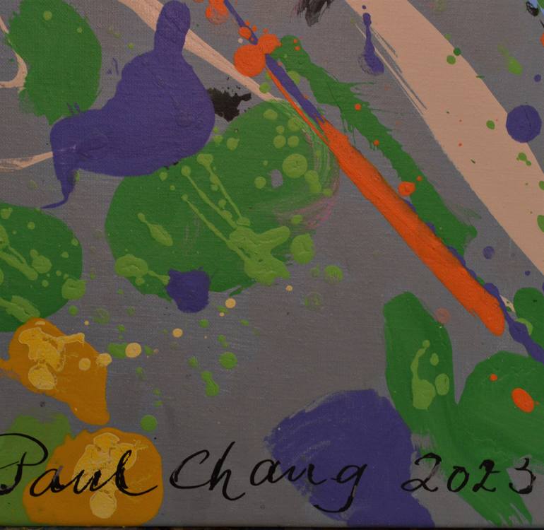Original Abstract Expressionism Abstract Painting by Paul Chang