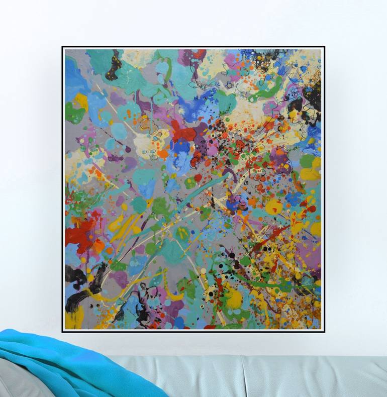 Original Abstract Expressionism Abstract Painting by Paul Chang