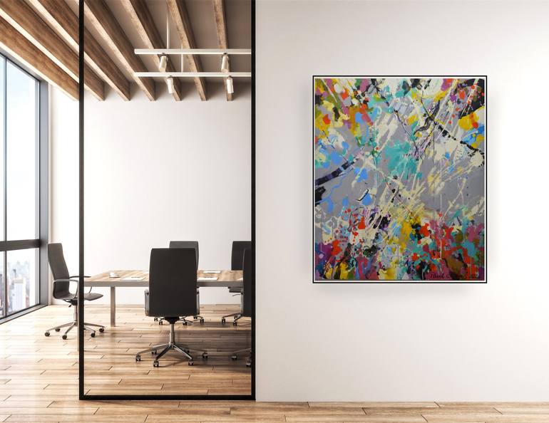 Original Abstract Expressionism Abstract Painting by Paul Chang