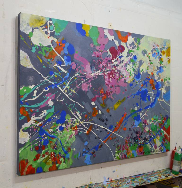 Original Abstract Expressionism Abstract Painting by Paul Chang