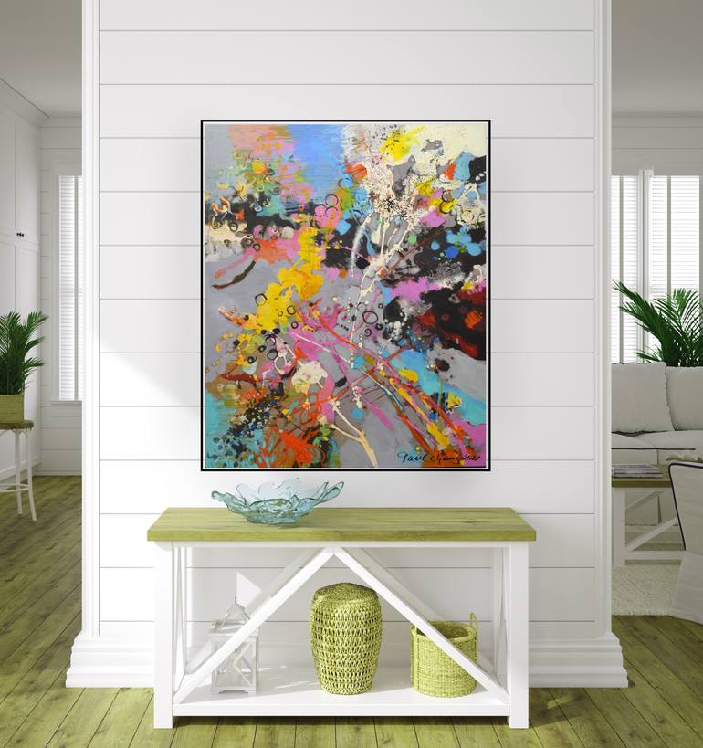 Original Abstract Expressionism Abstract Painting by Paul Chang