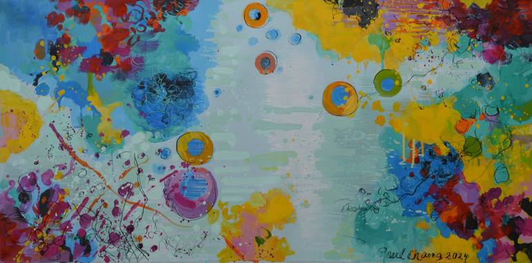 Original Abstract Painting by Paul Chang | Abstract Expressionism Art on Canvas | It is a beautiful day (260)