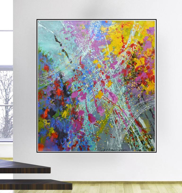 Original Abstract Expressionism Abstract Painting by Paul Chang