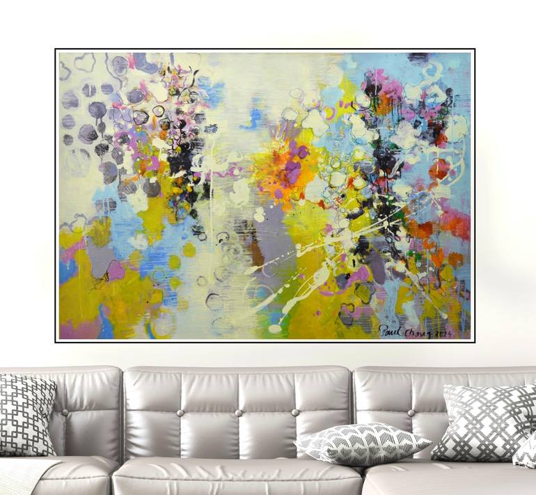 Original Abstract Expressionism Abstract Painting by Paul Chang