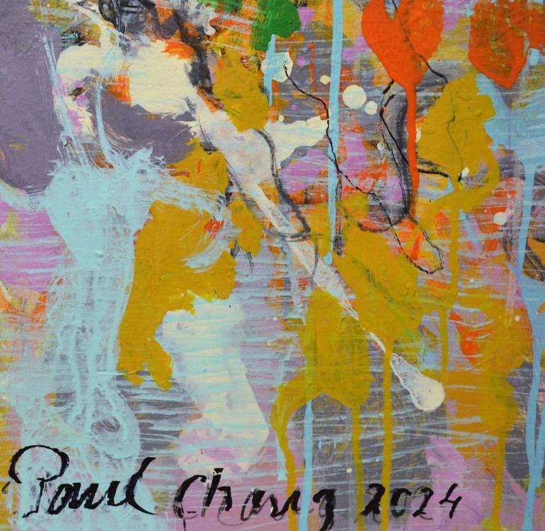Original Abstract Expressionism Abstract Painting by Paul Chang