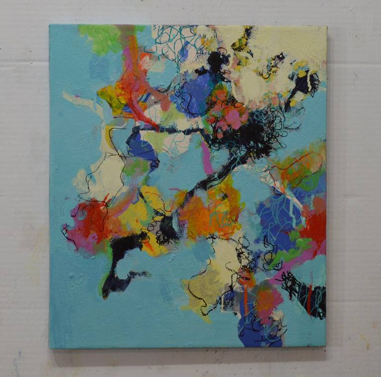 Original Abstract Expressionism Abstract Painting by Paul Chang