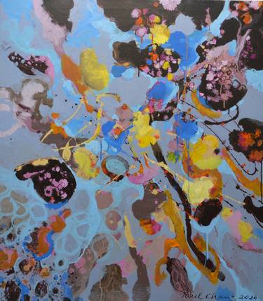 Original Abstract Expressionism Abstract Painting by Paul Chang
