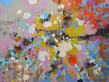 Original Abstract Expressionism Abstract Painting by Paul Chang