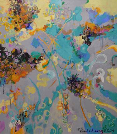Original Abstract Expressionism Abstract Painting by Paul Chang