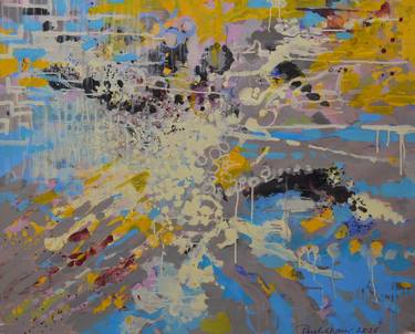 Original Abstract Expressionism Abstract Painting by Paul Chang