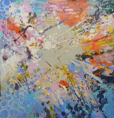 Original Abstract Expressionism Abstract Painting by Paul Chang