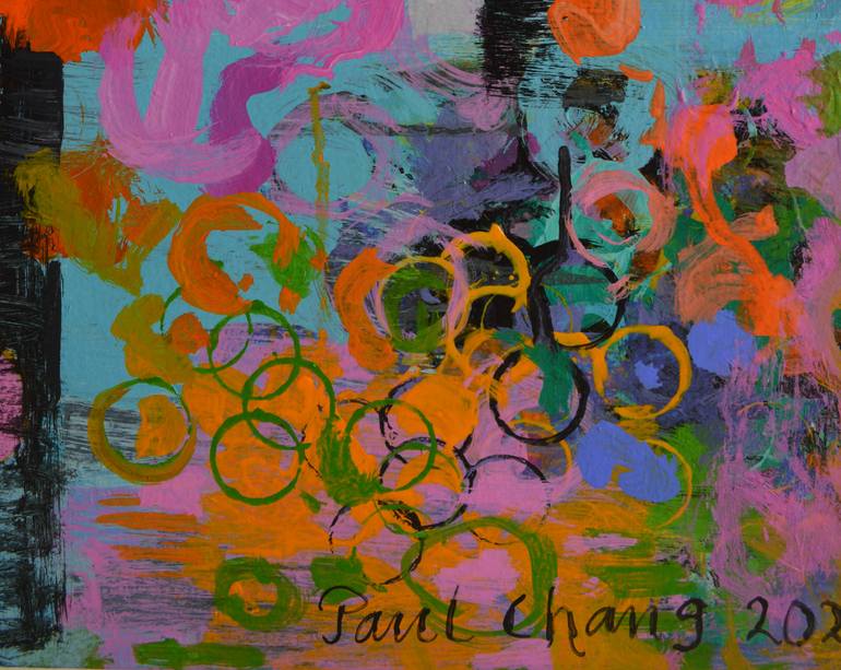Original Abstract Expressionism Abstract Painting by Paul Chang