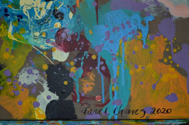 Original Abstract Expressionism Abstract Painting by Paul Chang