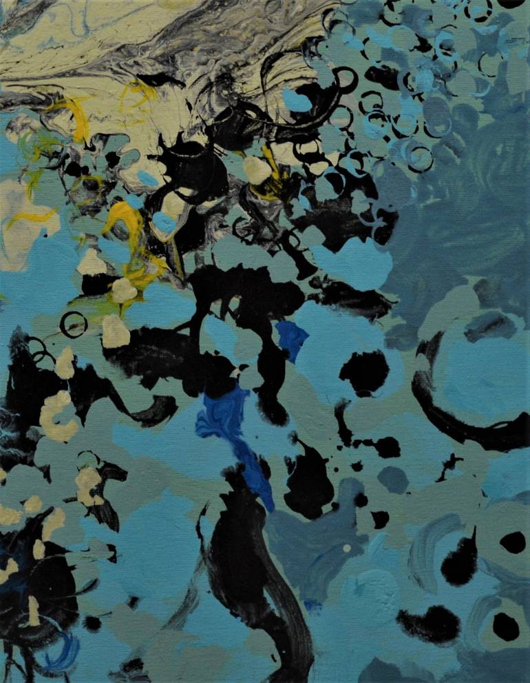 Original Abstract Expressionism Abstract Painting by Paul Chang