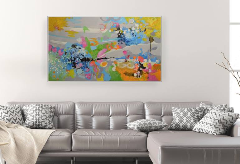 Original Abstract Expressionism Abstract Painting by Paul Chang