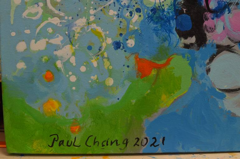 Original Abstract Expressionism Abstract Painting by Paul Chang