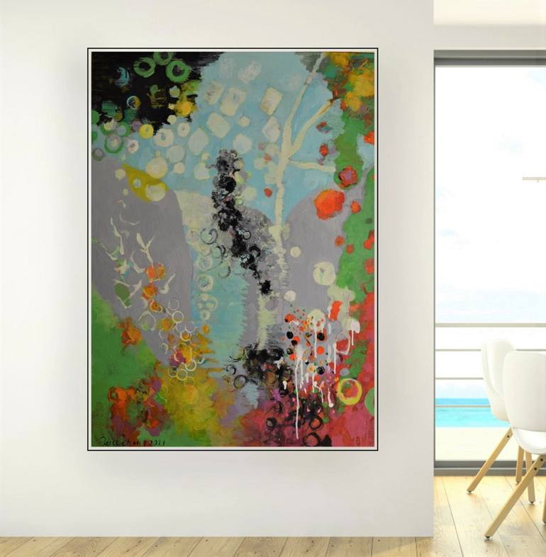 Original Abstract Expressionism Abstract Painting by Paul Chang