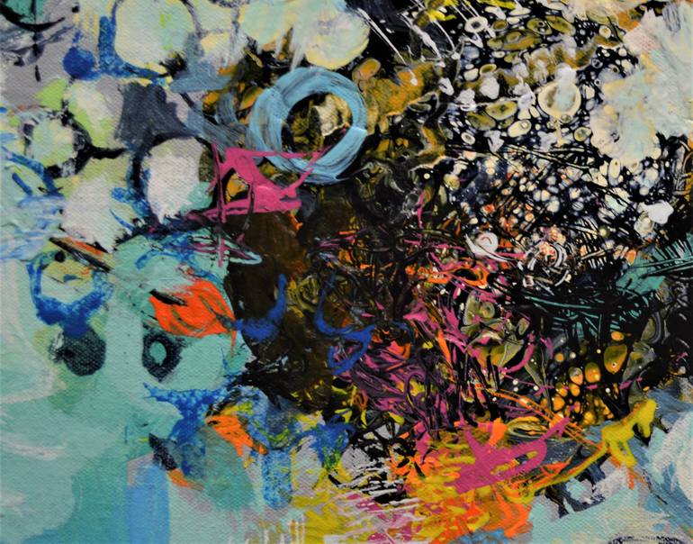 Original Abstract Expressionism Abstract Painting by Paul Chang