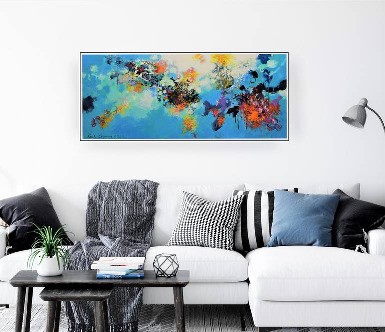 Original Abstract Expressionism Abstract Painting by Paul Chang