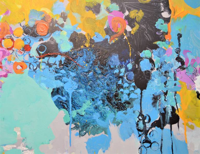 Original Abstract Expressionism Abstract Painting by Paul Chang