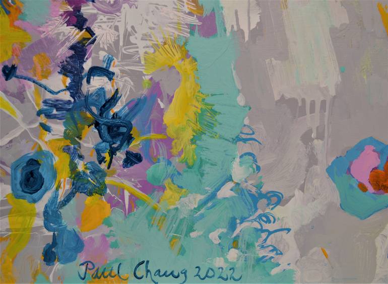 Original Abstract Expressionism Abstract Painting by Paul Chang