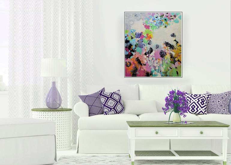 Lavender Happiness (storage #144) Painting by Paul Chang | Saatchi Art