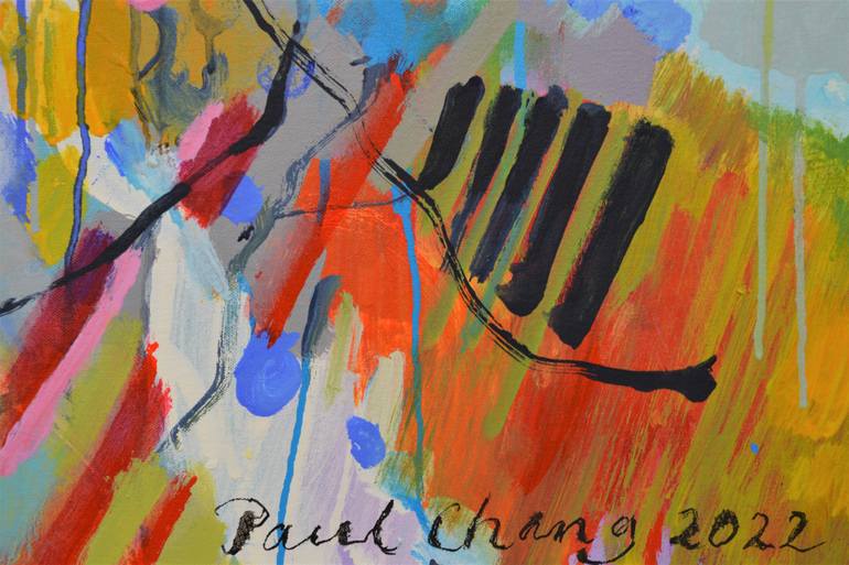 Original Abstract Expressionism Abstract Painting by Paul Chang